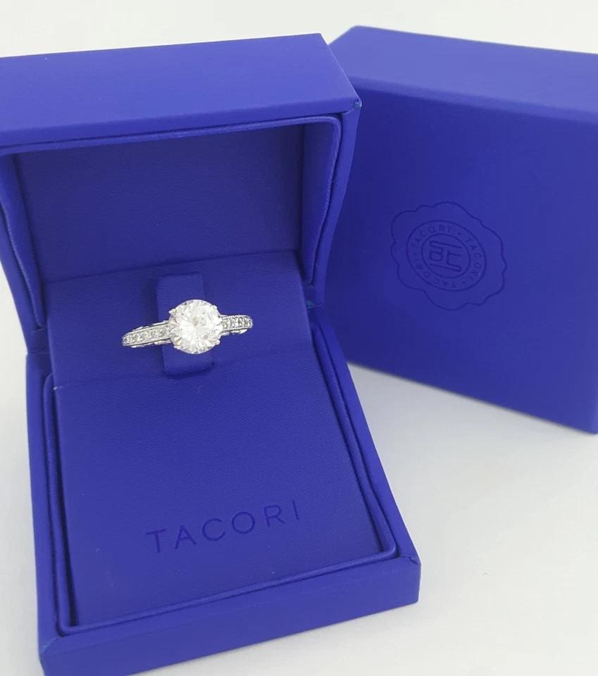 Tacori Platinum Semi-Mount Diamond Solitaire Engagement Ring 0.25 ct Rtl $4,870