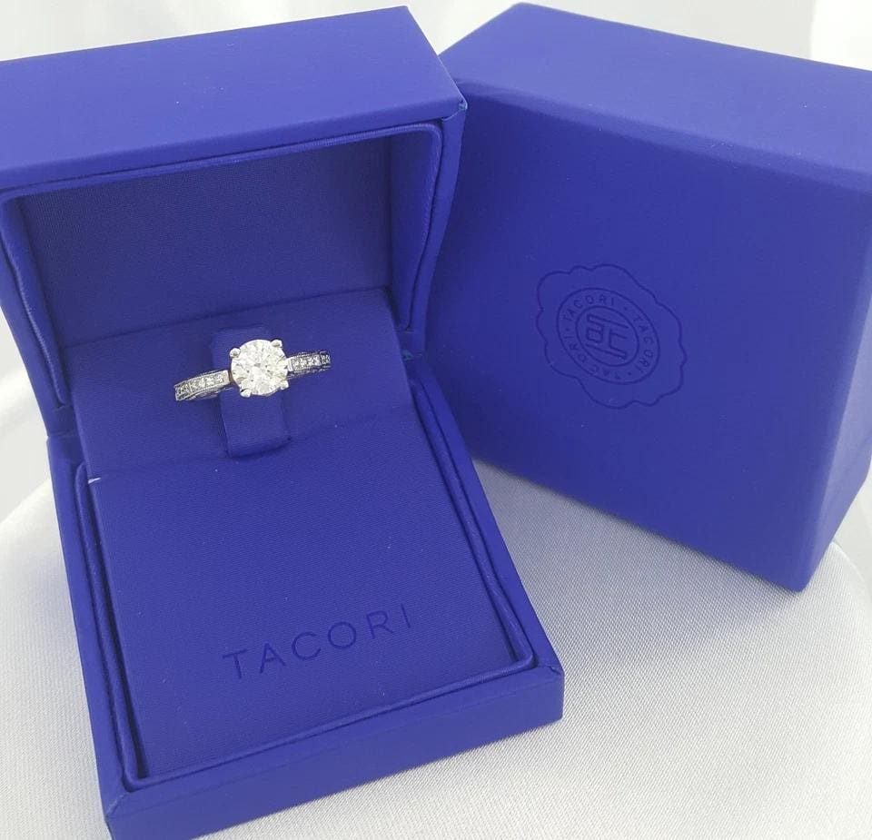 Tacori Platinum Semi-Mount Diamond Engagement Ring 0.3 ct Rtl $4,520