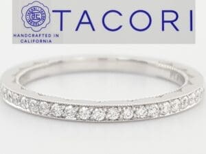 Tacori Sculpted Crescent 41-1.5 Platinum 0.17 ct Round Diamond Band