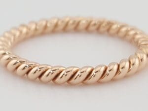 Danhov Eleganza ZB100 Braided Wedding Band Ring 14k Rose Gold 2 mm Rt $1,800