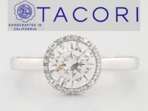 Tacori Sculpted Crescent 49RD65 Semi-Mount 18k Gold Engagement Ring Rtl $2,959