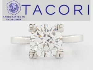 Simply Tacori Semi-Mount 2584RD Diamond Platinum Engagement Ring Rtl $2,890