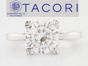 Simply Tacori Semi-Mount 2584RD Diamond 18k Gold Engagement Ring Rtl 3,070
