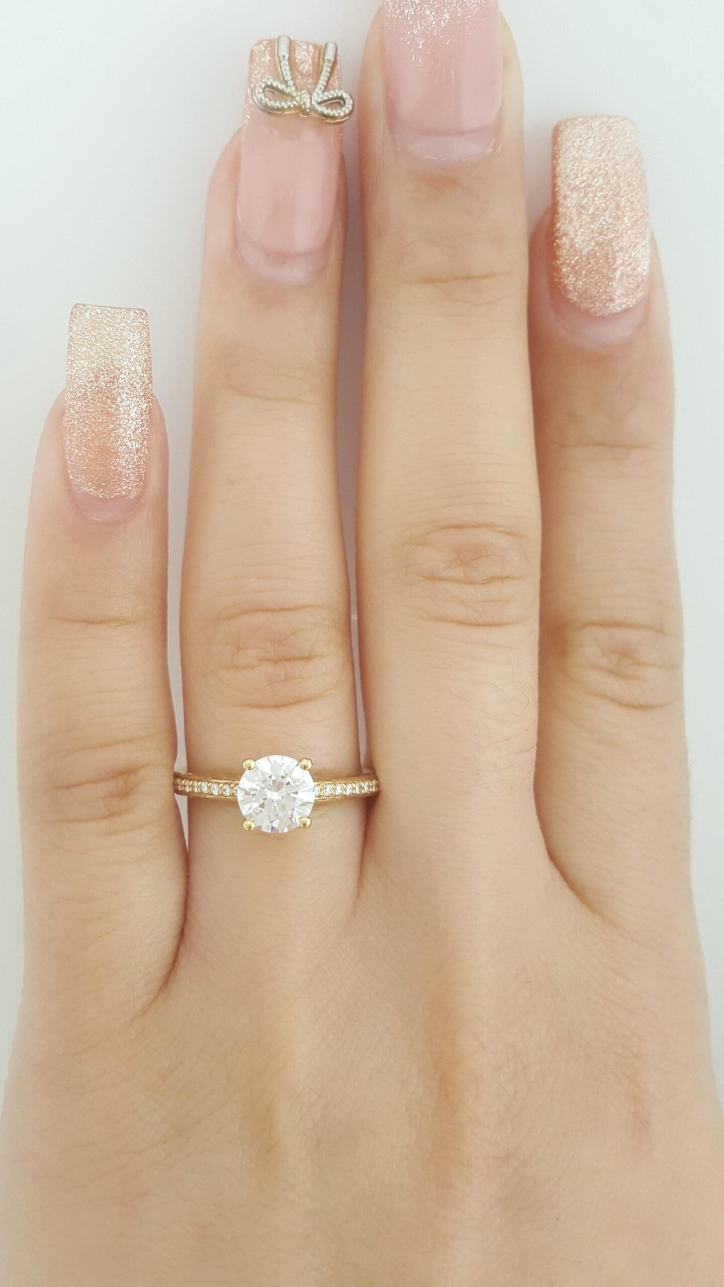 Ritani 1RZ2851 Semi-Mount Diamond 0.12ct 18k Yellow Gold Engagement Ring Rt$1986