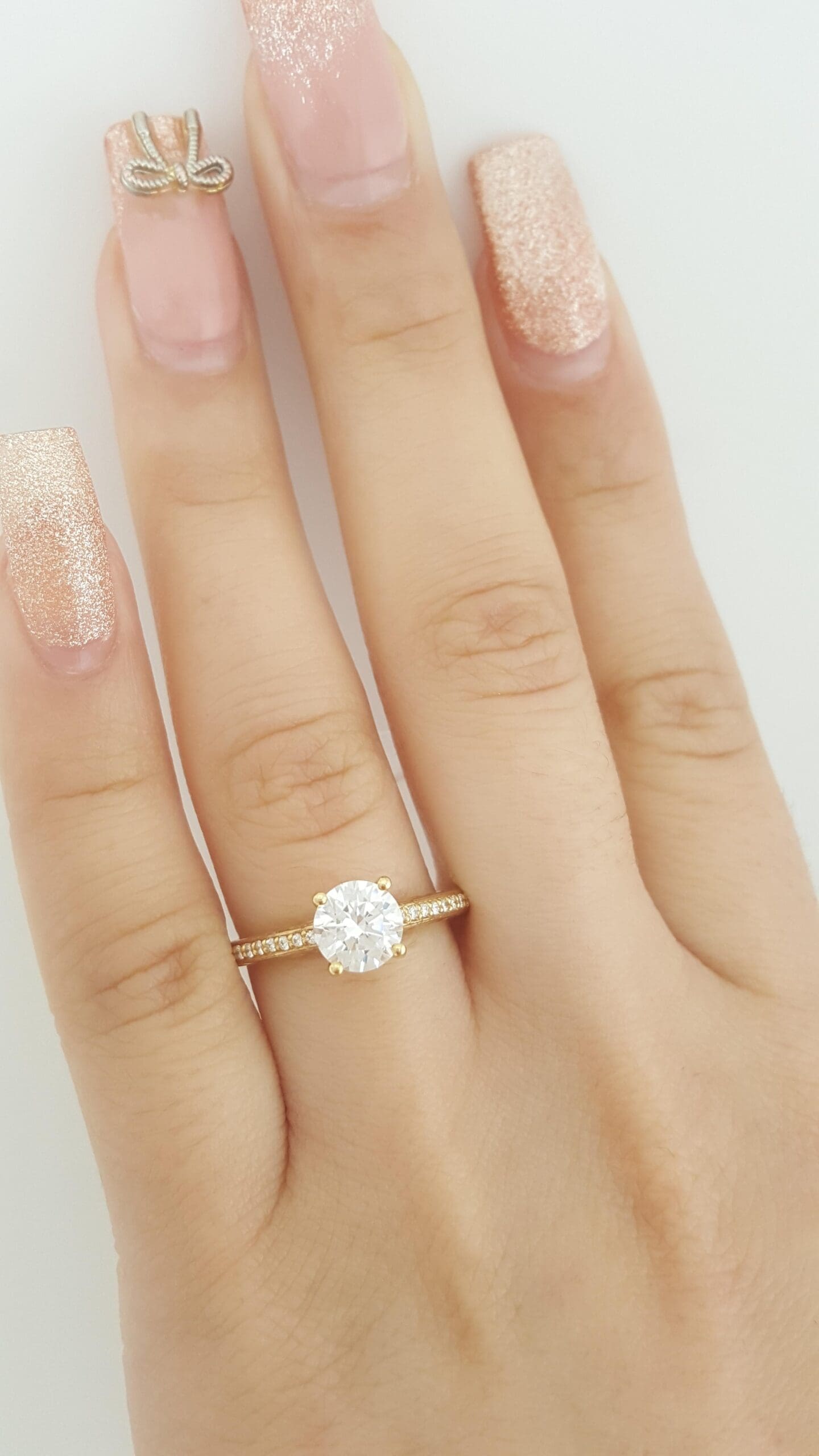 Ritani 1RZ2851 Semi-Mount Diamond 0.12ct 18k Yellow Gold Engagement Ring Rt$1986