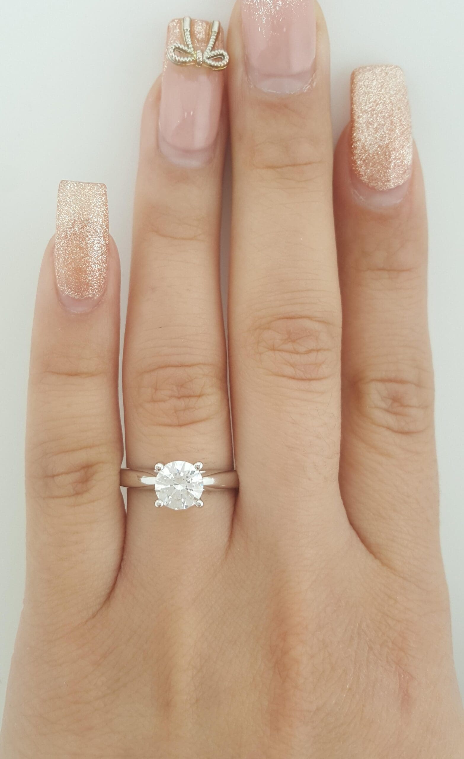 Ritani Elowen 1RZ7244 Solitaire Semi-Mount 18k & Plat Engagement Ring Rtl $2366