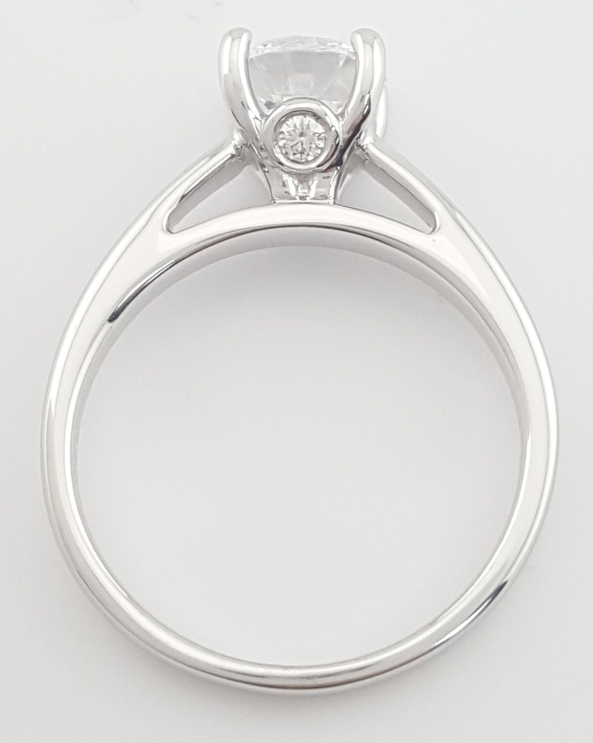 Ritani 1RZ7234 Cathedral Surprise Semi-Mount Engagement Ring 18k Gold Rtl $1492