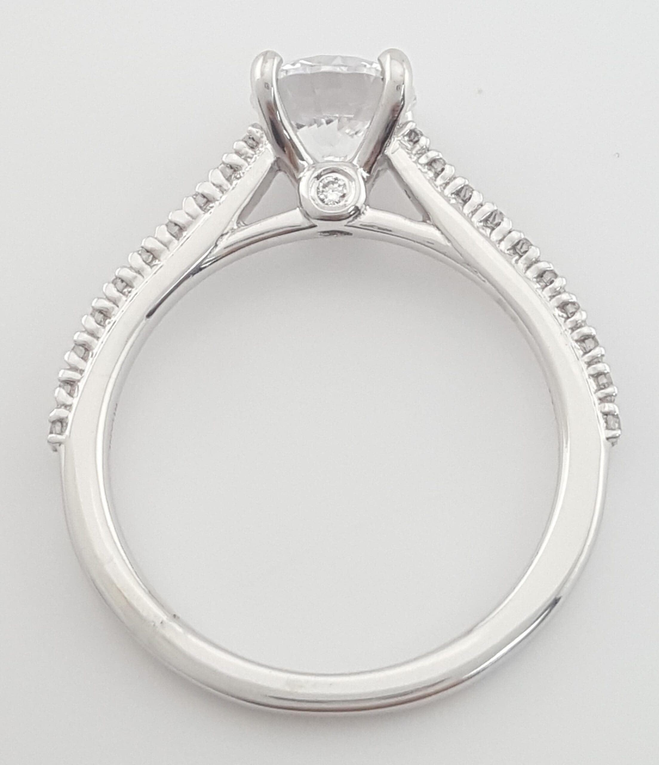 Ritani 1RZ2498 Semi-Mount Diamond Engagement Ring 0.24ct 14k White Gold Rt $1666