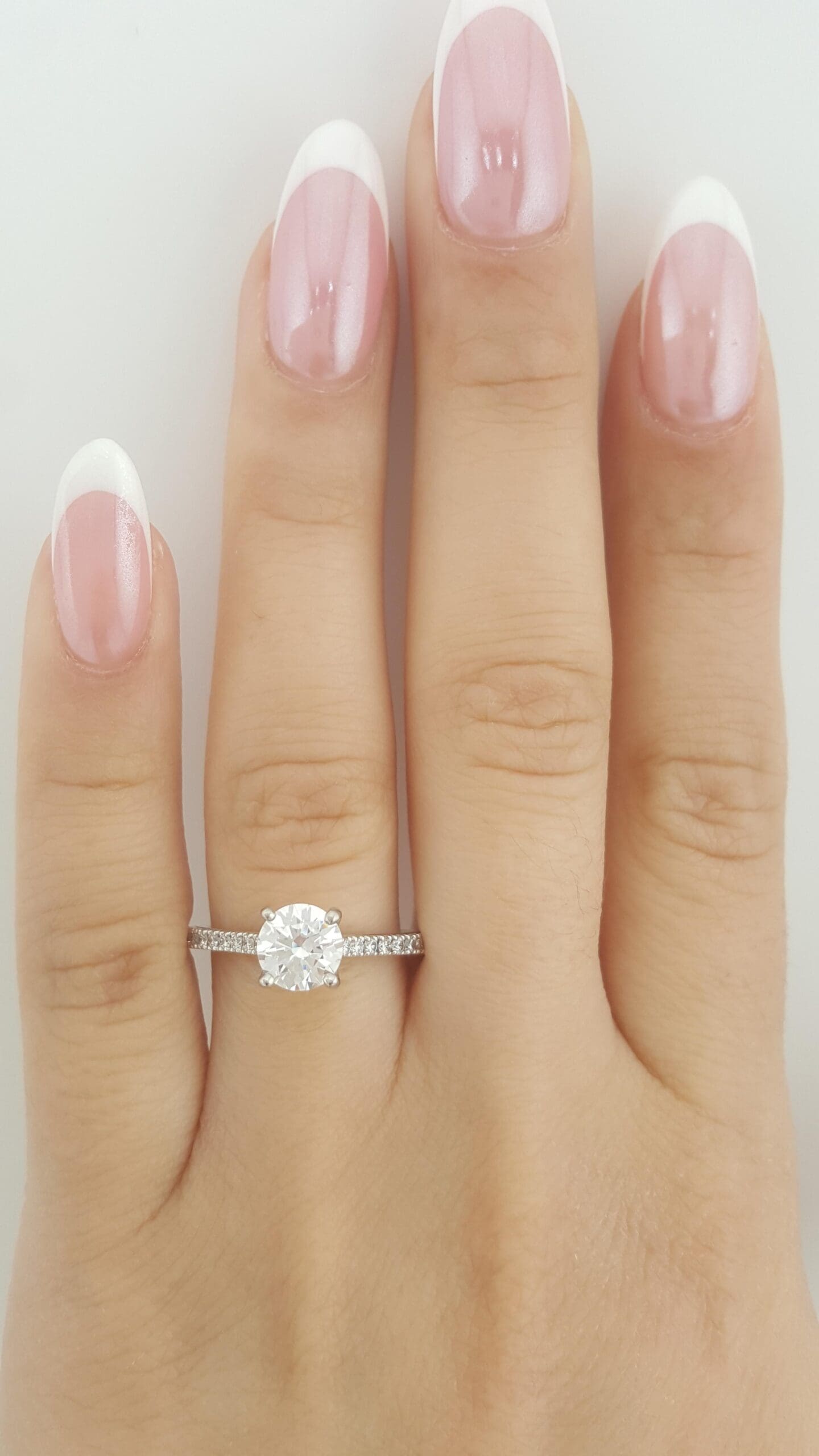 Ritani 1RZ2498 Semi-Mount Diamond Engagement Ring 0.24ct 14k White Gold Rt $1666