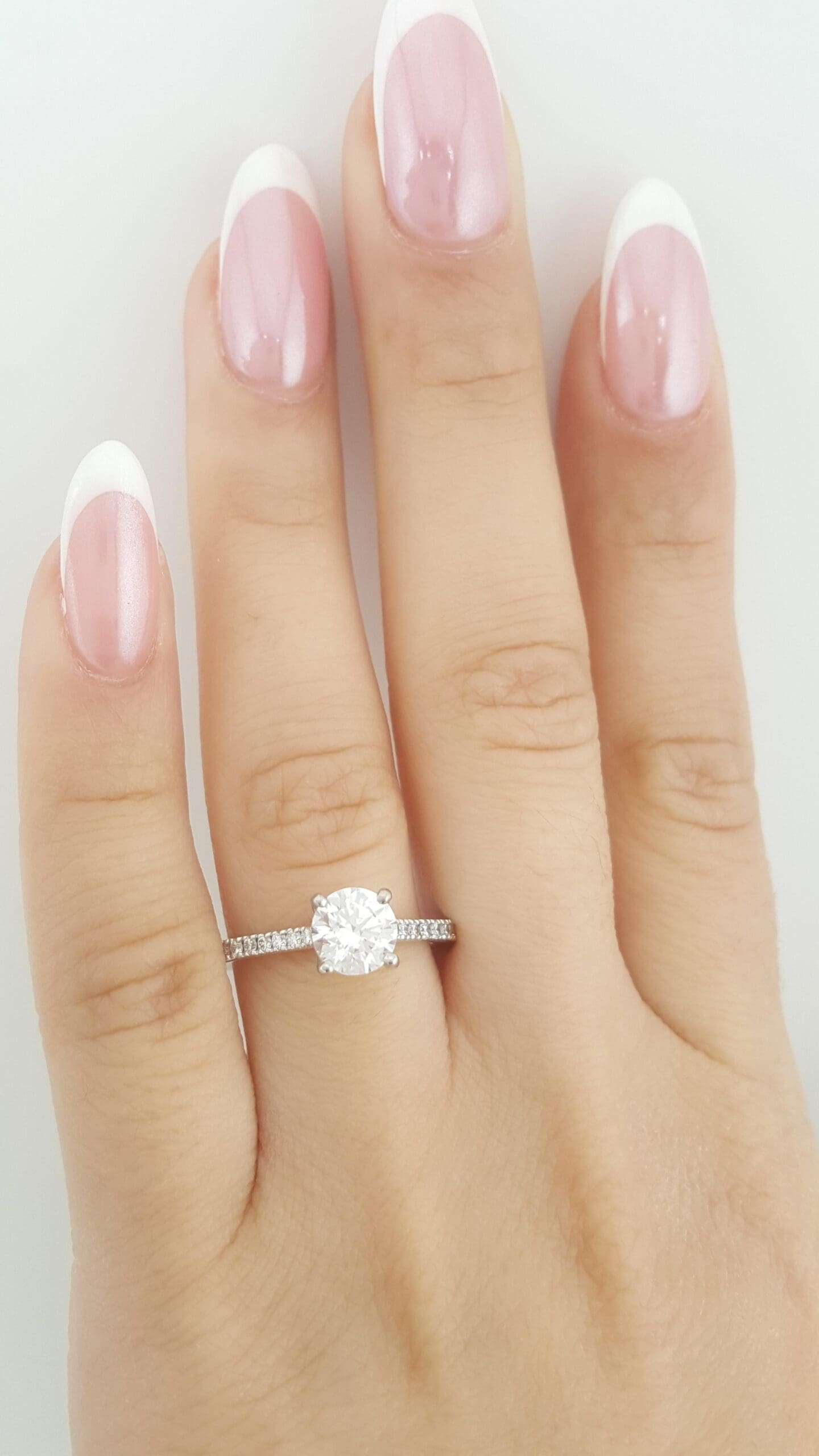 Ritani 1RZ2498 Semi-Mount Diamond Engagement Ring 0.24ct 14k White Gold Rt $1666