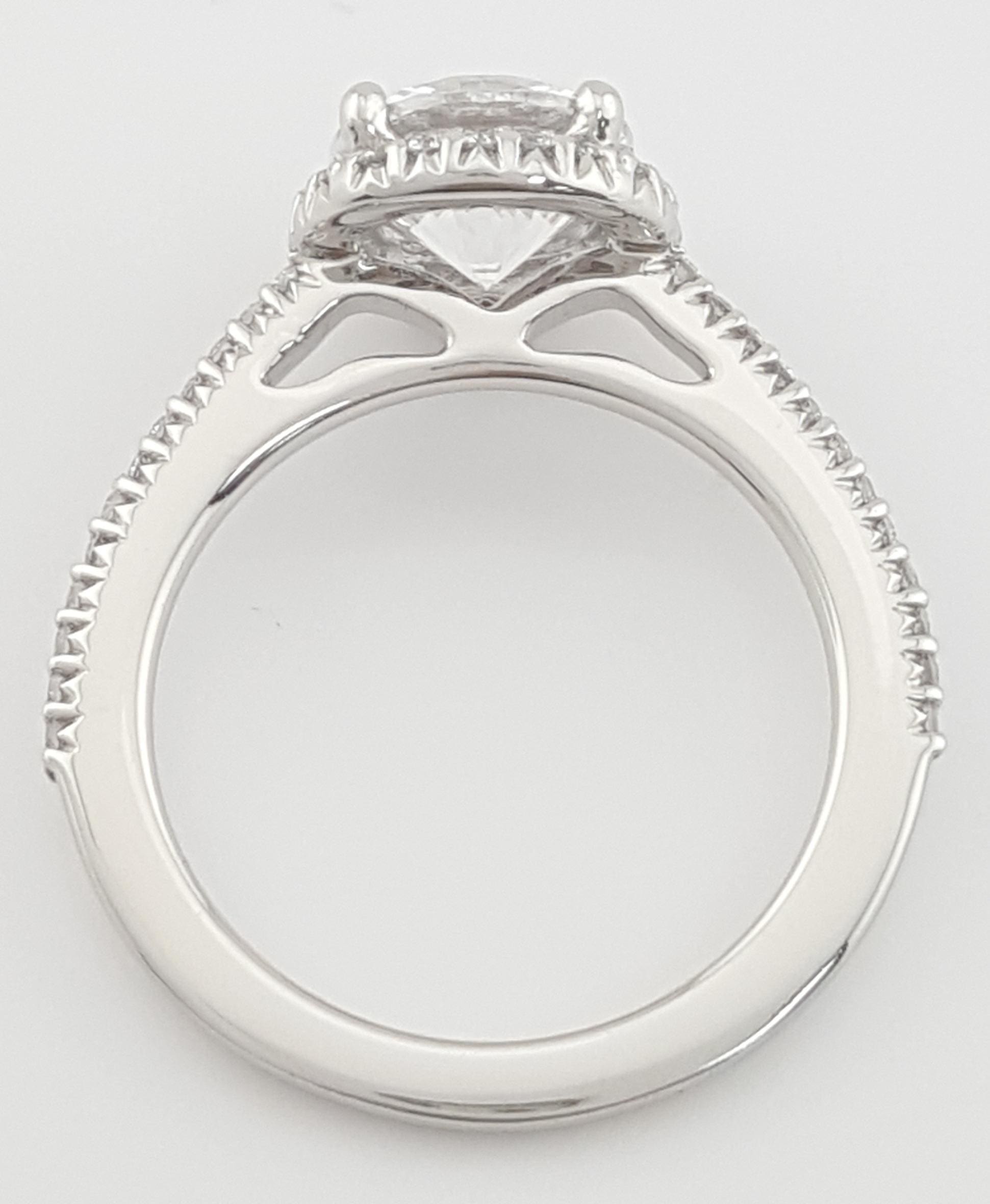 Ritani 1RZ3702 French-Set Semi-Mount Halo Engagement Ring Platinum Rt $3,650