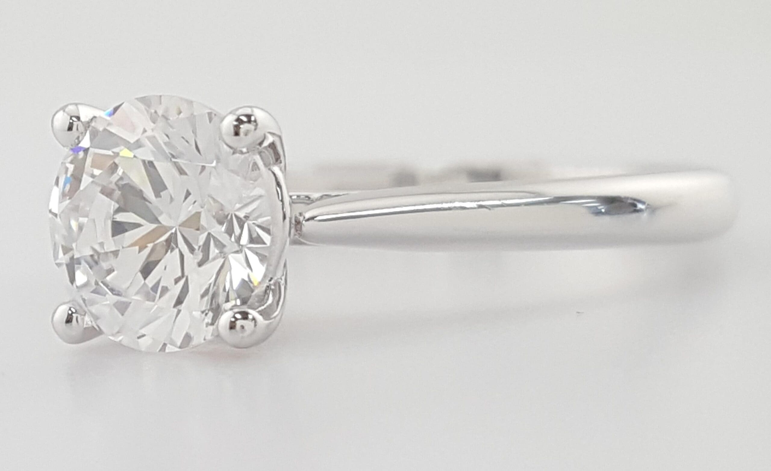 Simon G MR2954 Solitaire Semi-Mount 18k White & Rose Gold Engagement Ring $1,740