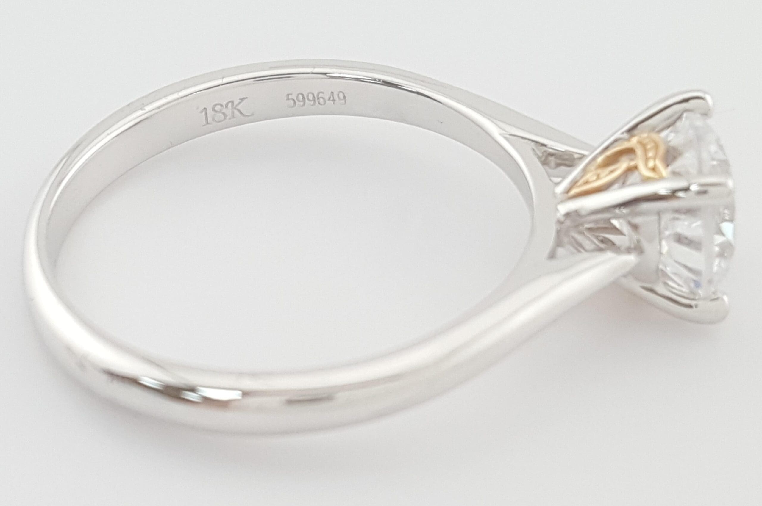 Simon G MR2954 Solitaire Semi-Mount 18k White & Rose Gold Engagement Ring $1,740