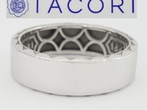 TACORI Sculpted Crescent 105-7B 7mm Men's 18k White Gold Wedding Band Rtl 4,290