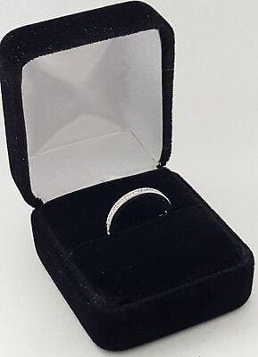 0.54 ct 18K White Gold Round Diamond Full Circle Eternity Wedding Band / Ring
