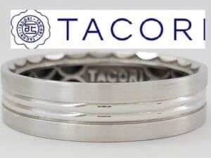 TACORI Sculpted Crescent 109-6S 6mm Men's 18K White Gold Wedding Band