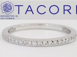 Tacori Ribbon 2526ETML Milgrain Diamond Wedding Eternity Band Ring 0.31 ct 4,315