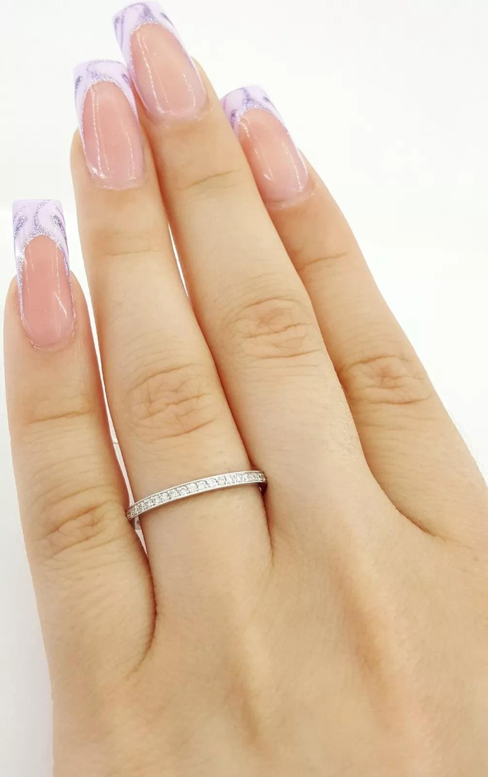 Tacori Ribbon 2526ETML Milgrain Diamond Wedding Eternity Band Ring 0.31 ct 4,315