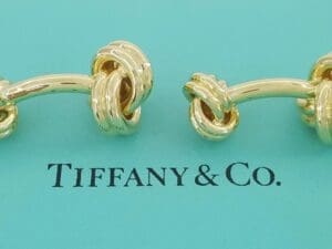 Vintage Tiffany & Co Knot Cufflinks 27 Grams 18k Yellow Gold