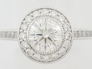 Natural Round Ideal Cut Halo Diamond Engagement Ring Platinum 1.48 ct Rtl $9.5K
