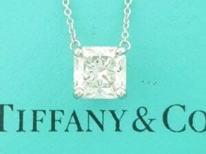 Tiffany & Co Lucida Diamond Solitaire Necklace 2.14 ct Platinum 16" Retail $62K