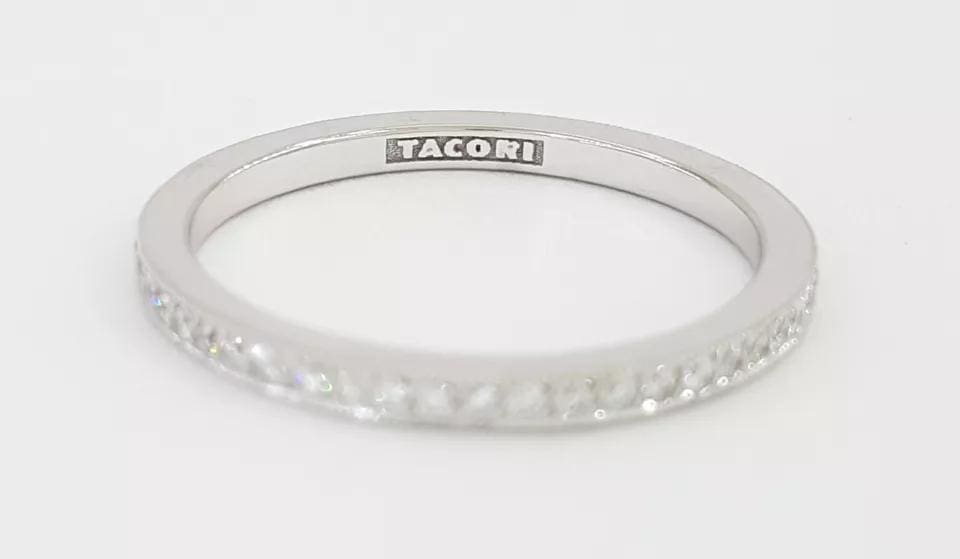 Tacori Ribbon 2526ETML Milgrain Diamond Wedding Eternity Band Ring 0.31 ct 4,315