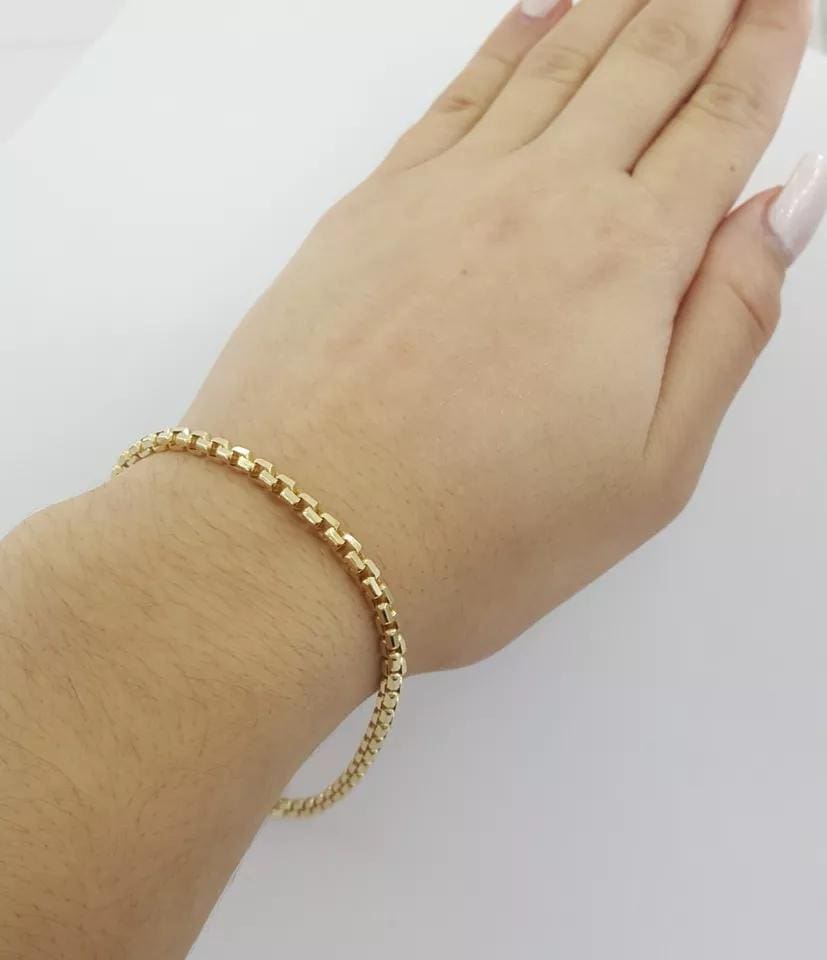 Bernard K Passman Black Coral Meteorite 18k Yellow Gold Box Bracelet 19.6 g 8"