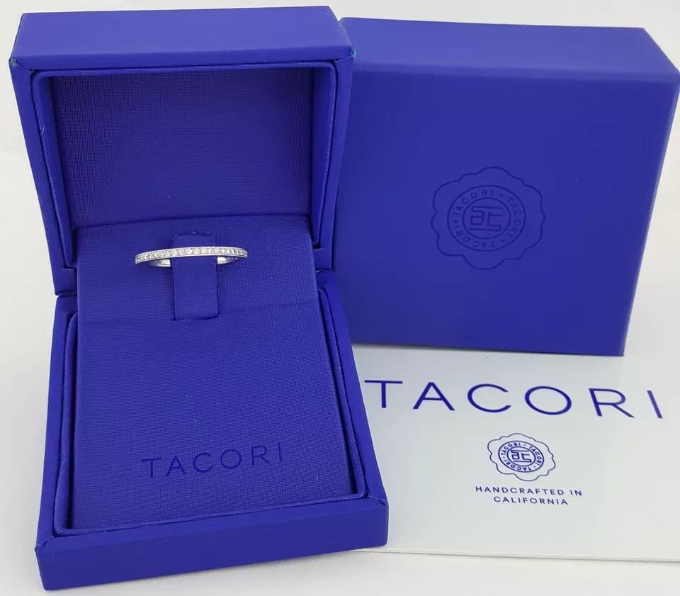 Tacori Ribbon 2526ETML Milgrain Diamond Wedding Eternity Band Ring 0.31 ct 4,315