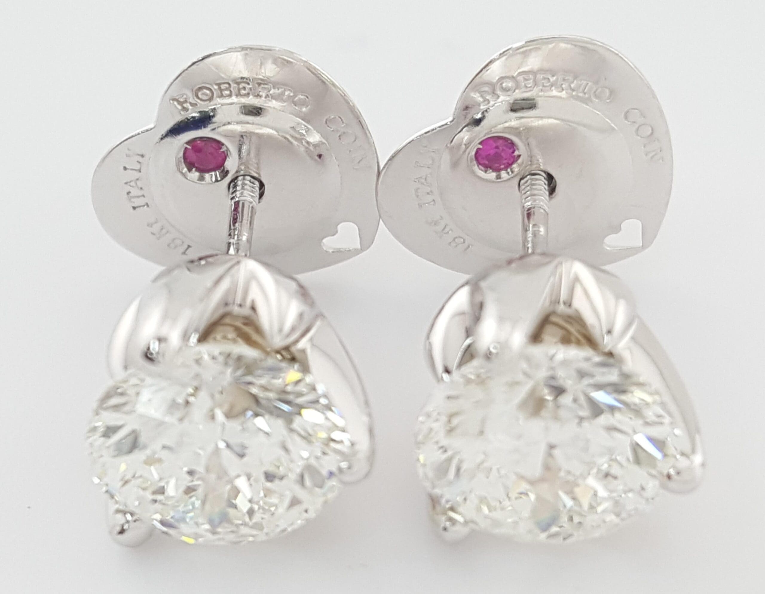 Roberto Coin Cento Natural Round Diamond Stud Earrings 3.61 ct Retail $64,000