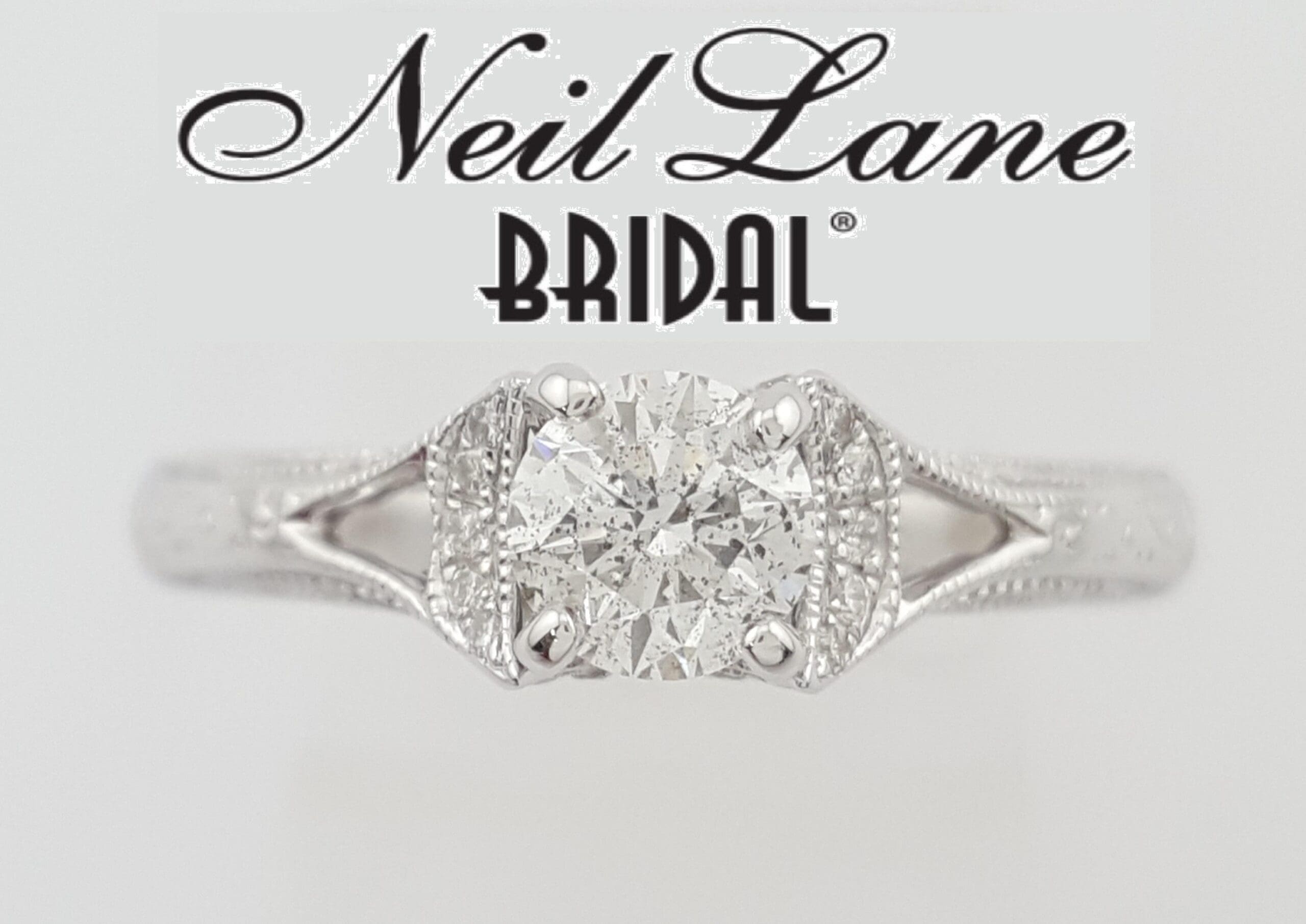 Neil Lane Round Brilliant Diamond Engagement Ring 14K White Gold 0.66 ct