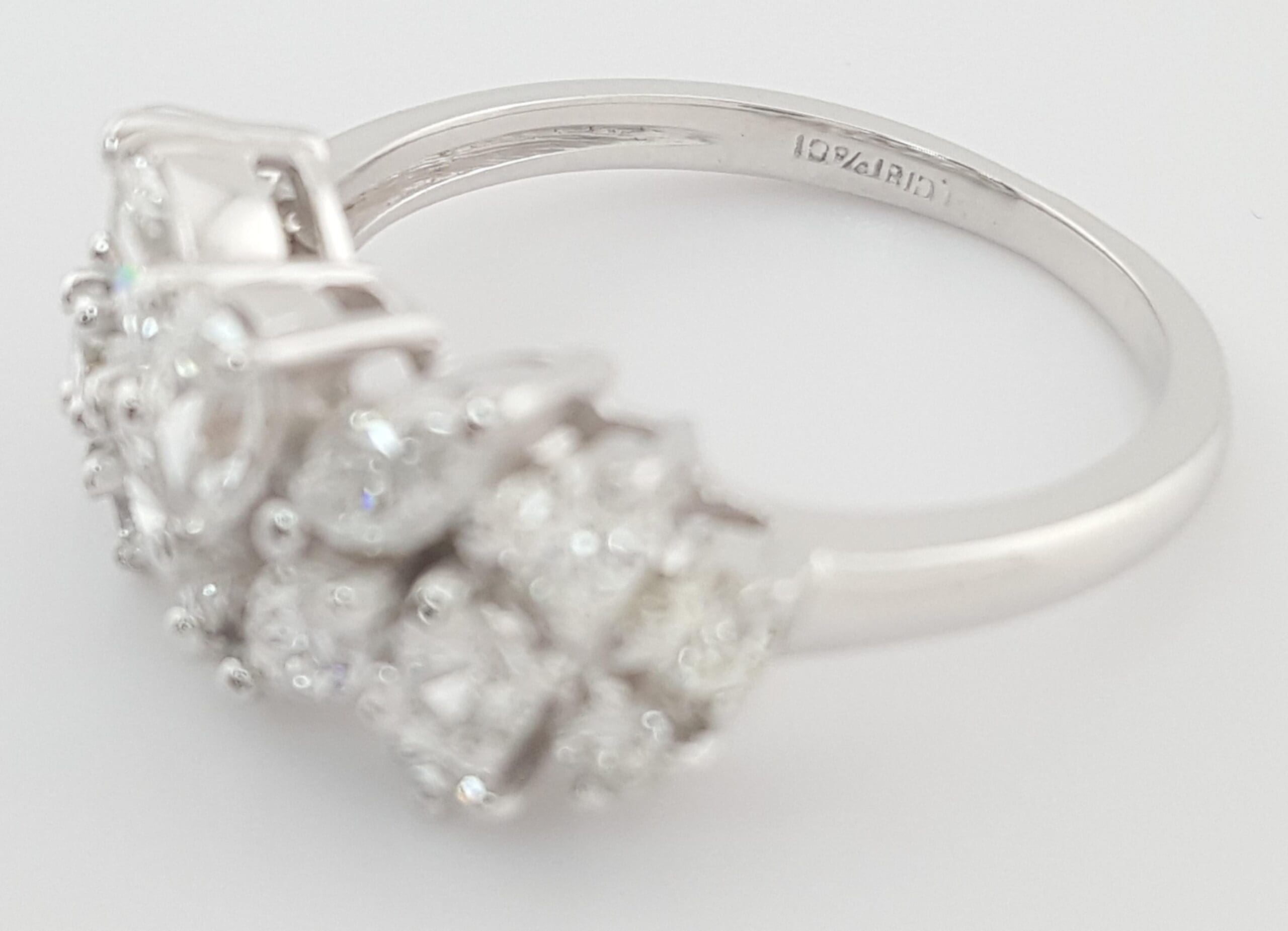 Vintage Pear Marquise Round Diamond Statement Band Ring Platinum 1.35 ct