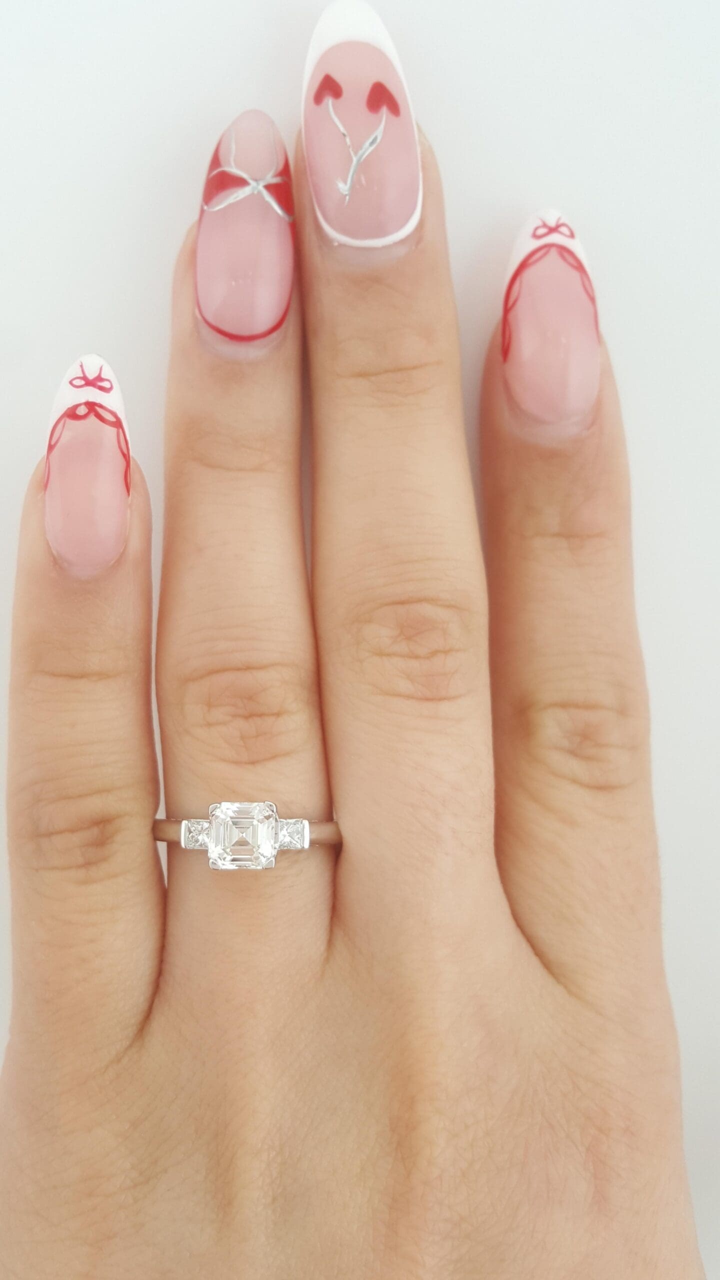 Tacori Asscher Cut Diamond 3-Stone Platinum Engagement Ring 1.23 ct Rtl $10.5K