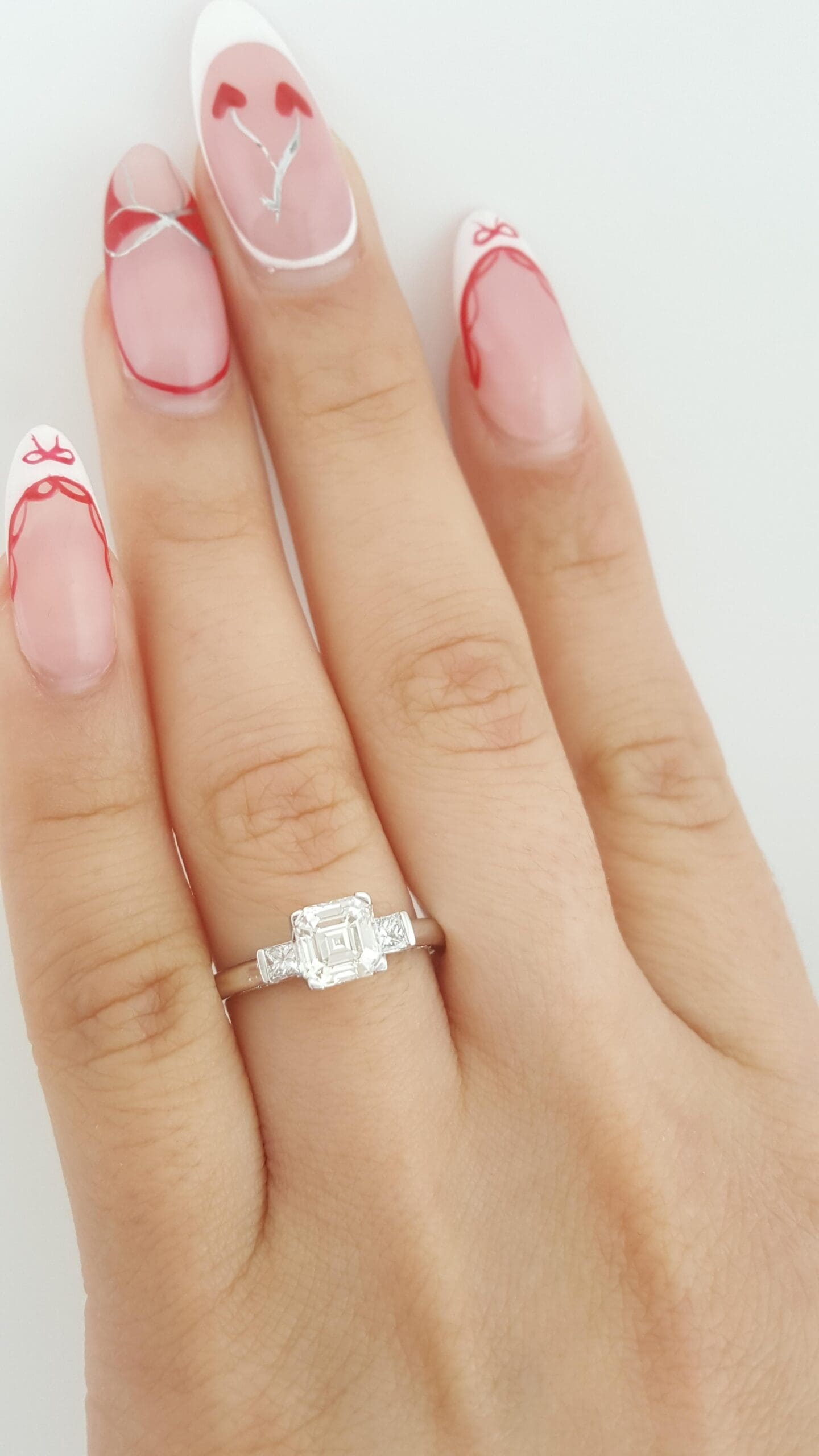 Tacori Asscher Cut Diamond 3-Stone Platinum Engagement Ring 1.23 ct Rtl $10.5K