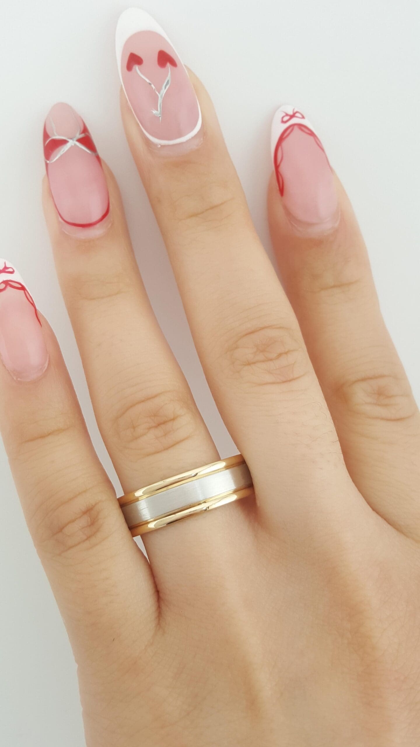 Men's 18k Yellow Gold Platinum Wedding Band Ring 6.5 mm 8.5 grams Size 11