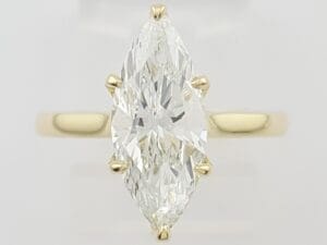 Marquise Diamond Solitaire Engagement Ring 18k Yellow Gold 2.19ct GIA Rtl $55K