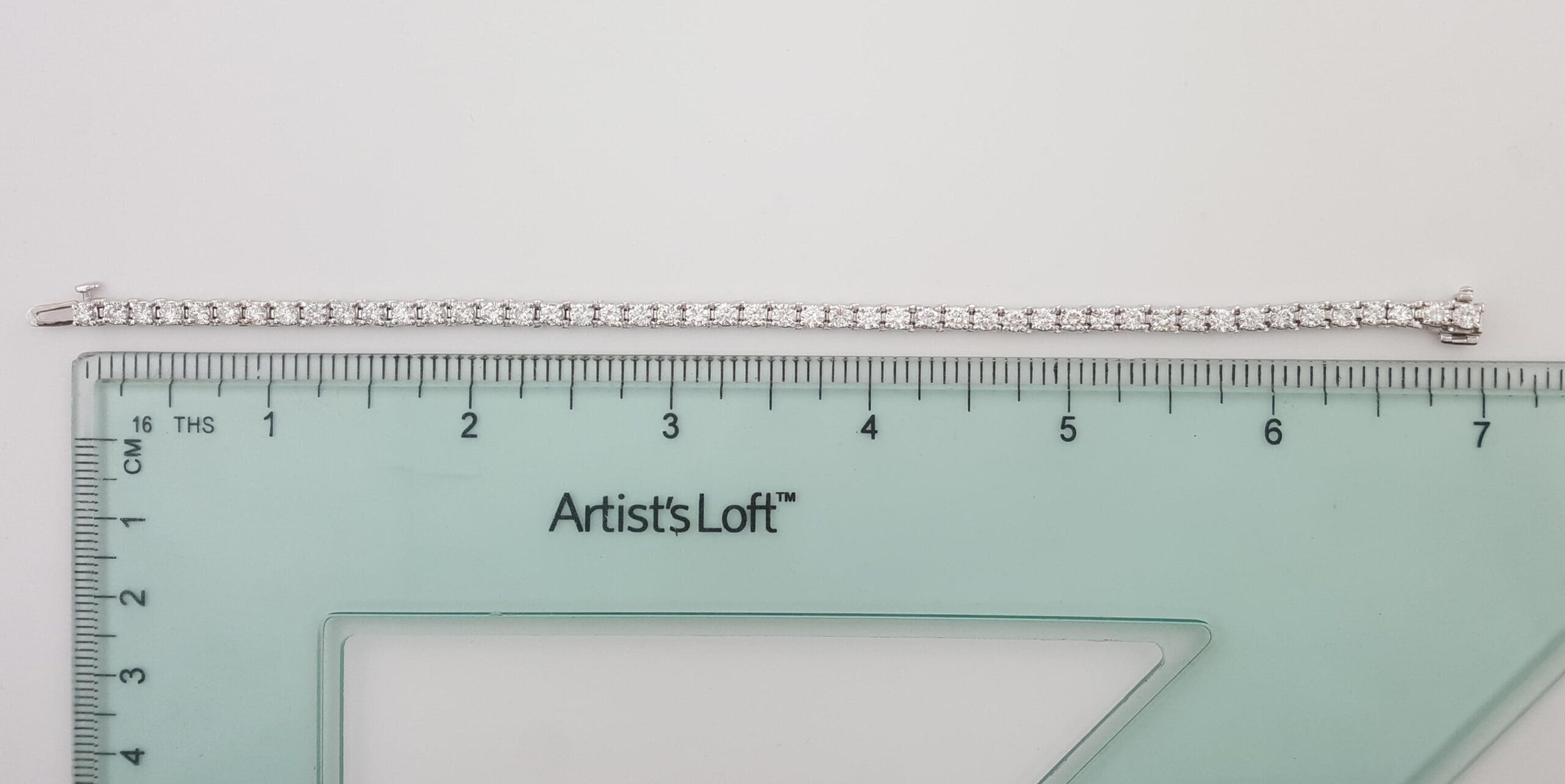 Round Diamond Tennis Bracelet 4 ct 14K White Gold 7" Retail $10,500