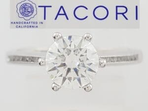 Tacori Semi-Mount Diamond Solitaire 67206 Engagement Ring 0.17ct 18k Gold $2,510