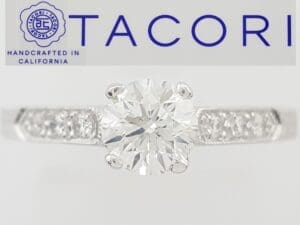 Simply Tacori Round Solitaire Engagement Ring 67299 18K Gold 0.69 ct Rtl $4,500