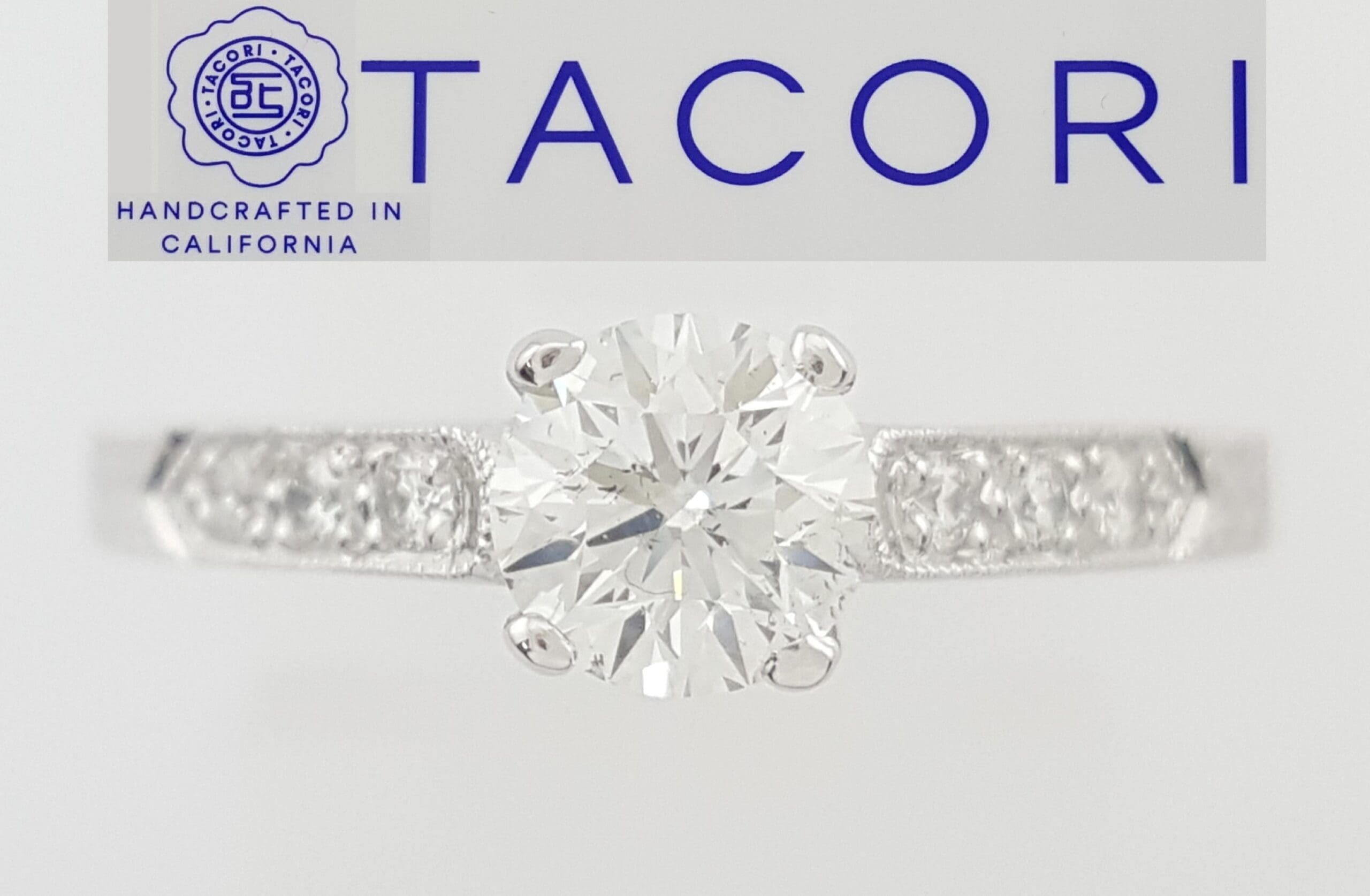 Simply Tacori Round Solitaire Engagement Ring 67299 18K Gold 0.69 ct Rtl $4,500