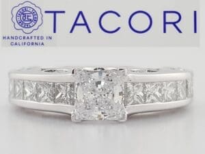Tacori Diamond 67243 Semi-Mount Engagement Ring 1.2 ct 18k White Gold Rtl $7,090