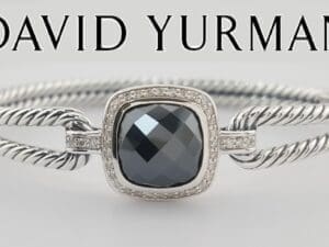 David Yurman Diamond Albion Cable Bracelet Silver 25 Grams 6.5"