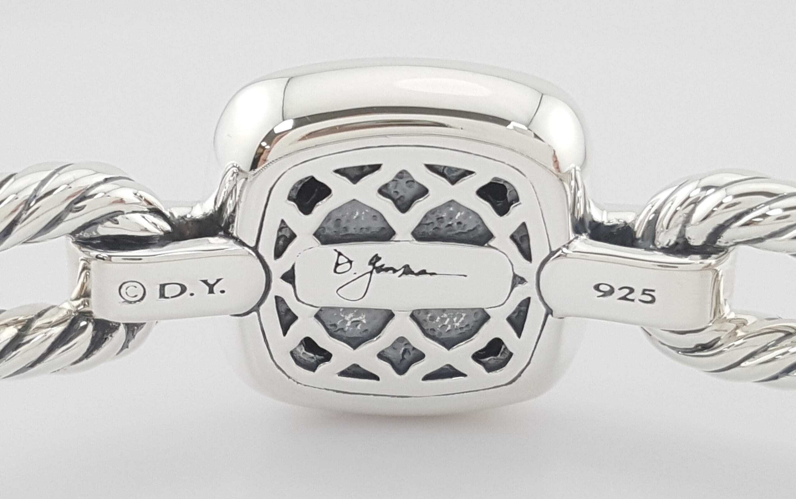 David Yurman Diamond Albion Cable Bracelet Silver 25 Grams 6.5"