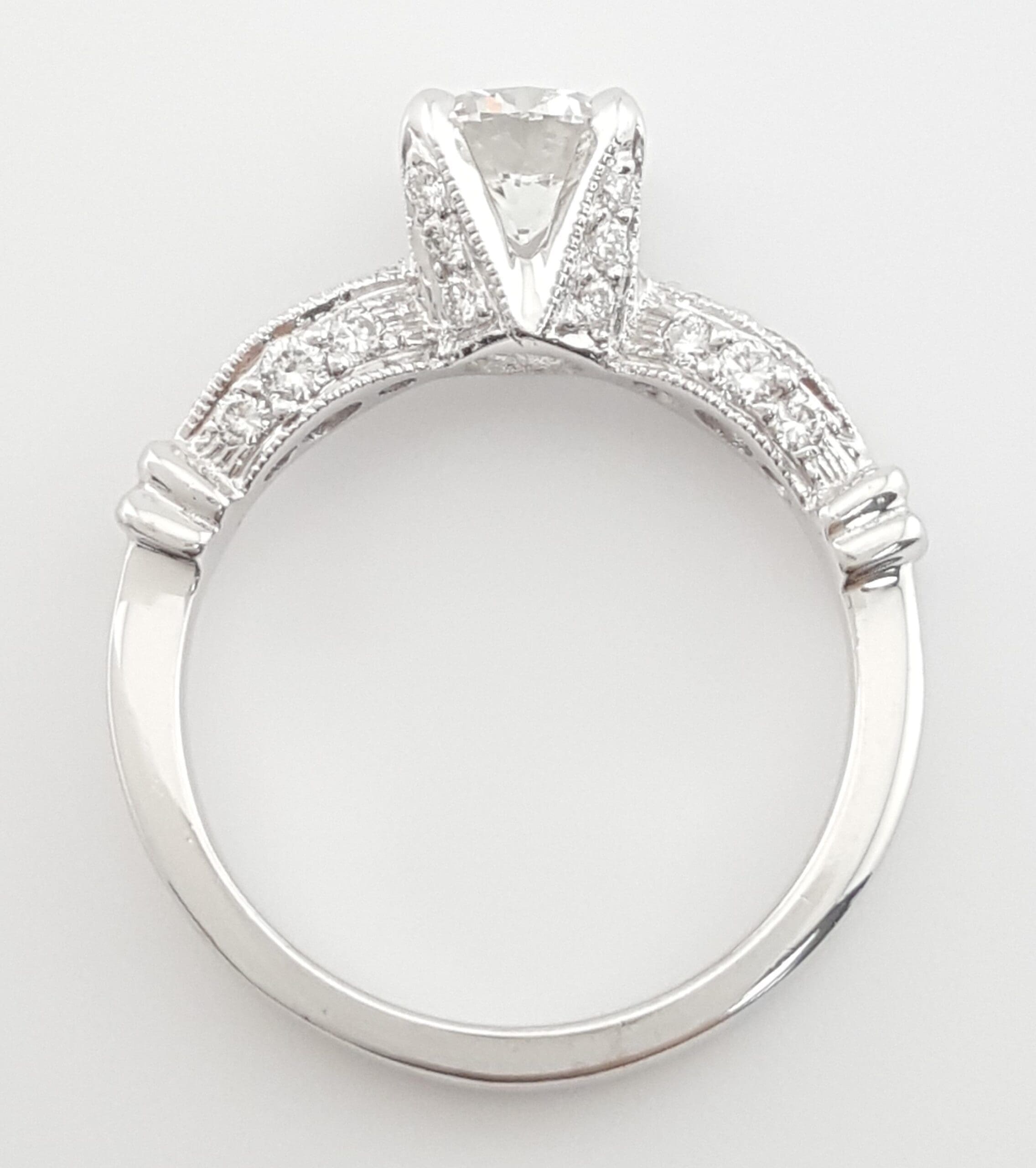 Tacori Round Diamond 67264 Engagement Ring 1.42 ct Platinum Retail $10,200