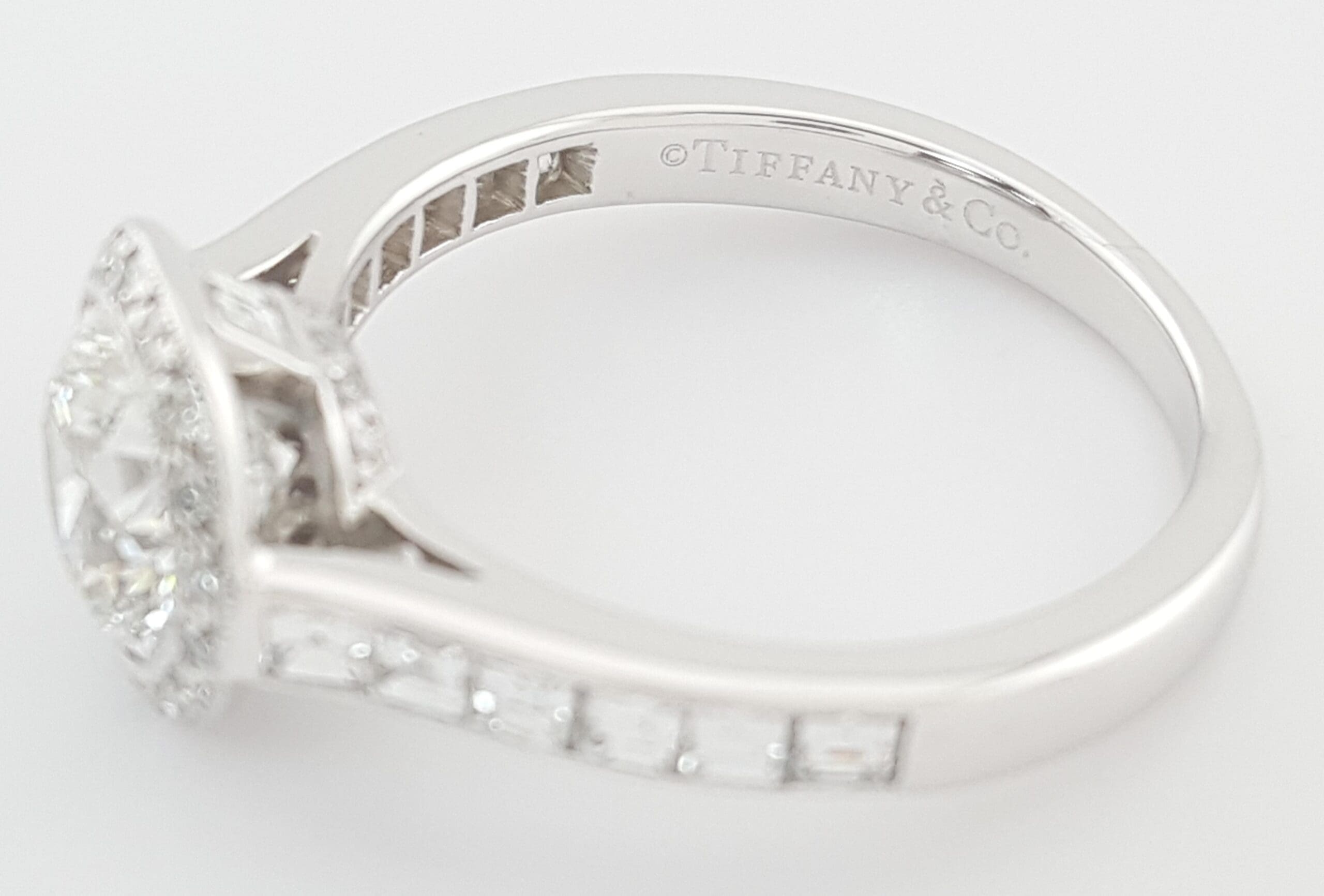 Tiffany & Co Embrace Round Diamond Halo Engagement Ring 1.68 ct Retail $24,500