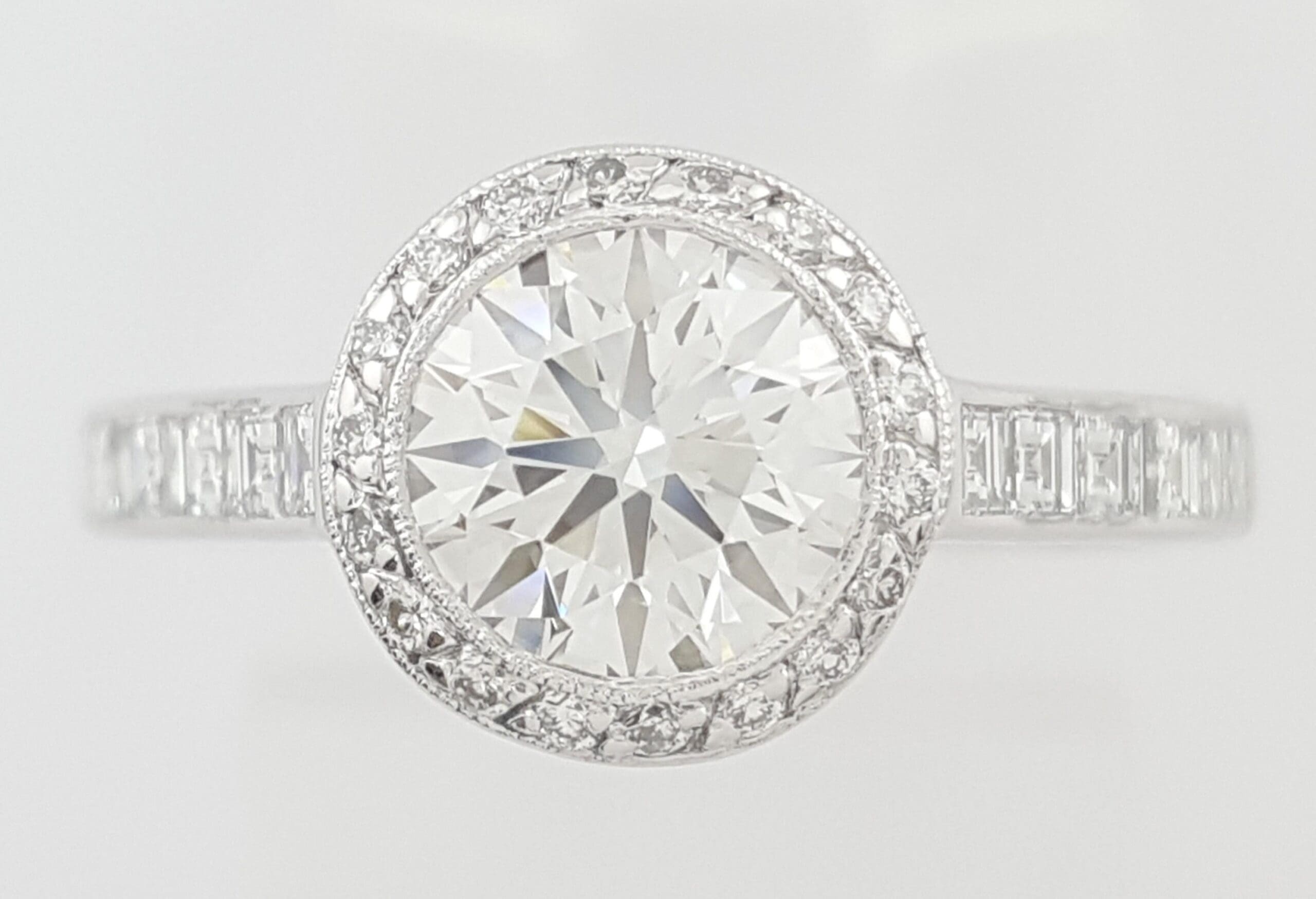 Tiffany & Co Embrace Round Diamond Halo Engagement Ring 1.68 ct Retail $24,500