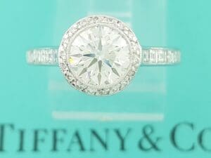 Tiffany & Co Embrace Round Diamond Halo Engagement Ring 1.68 ct Retail $24,500