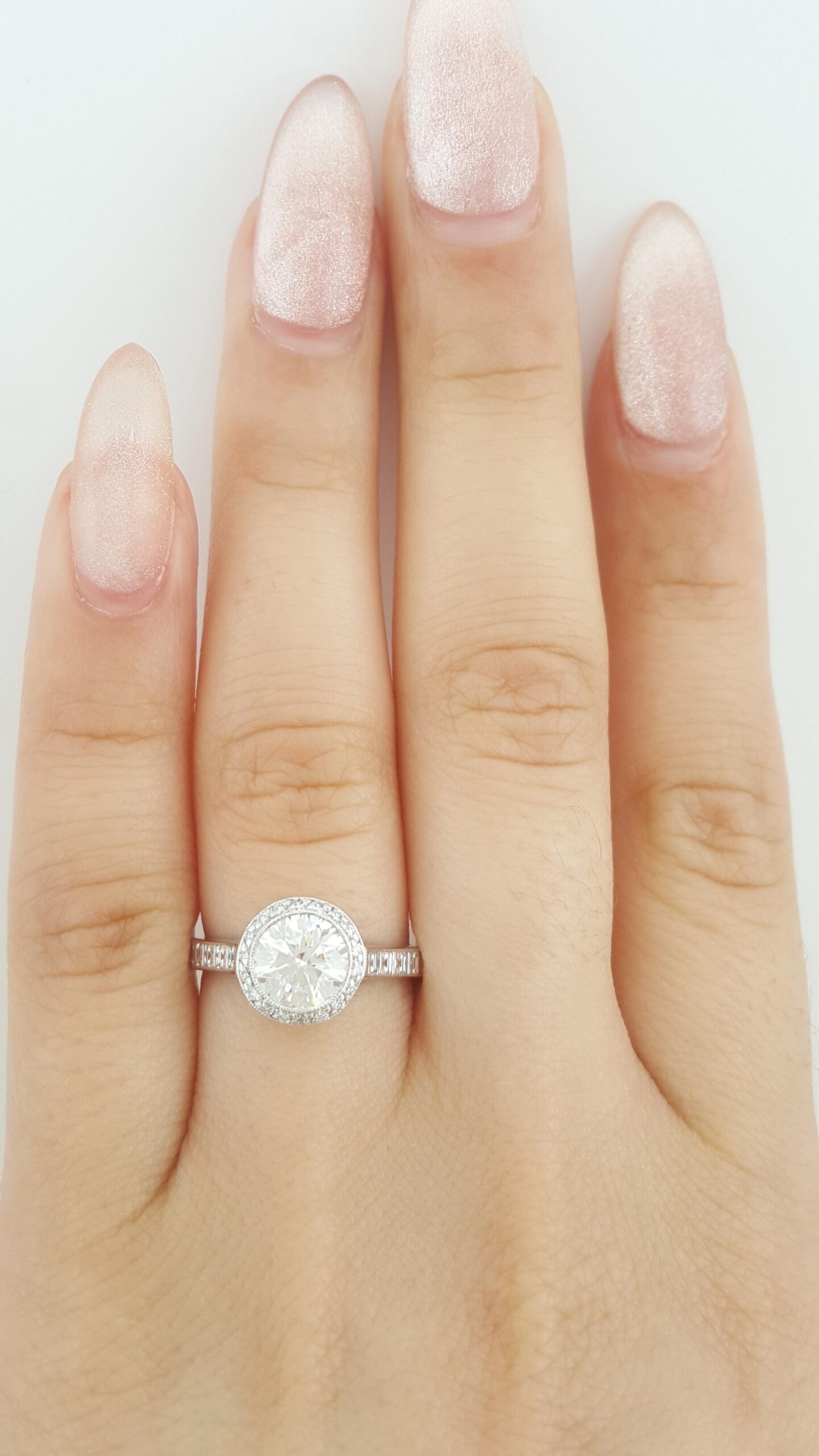 Tiffany & Co Embrace Round Diamond Halo Engagement Ring 1.68 ct Retail $24,500