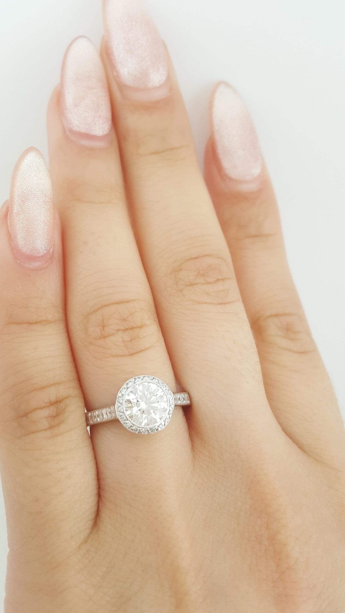 Tiffany & Co Embrace Round Diamond Halo Engagement Ring 1.68 ct Retail $24,500