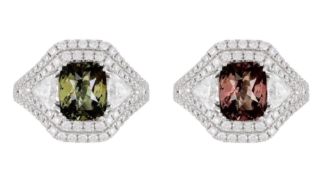 Alexandrite & Diamond 4.69 ct 18k White Gold Ring GIA Retail $48,000