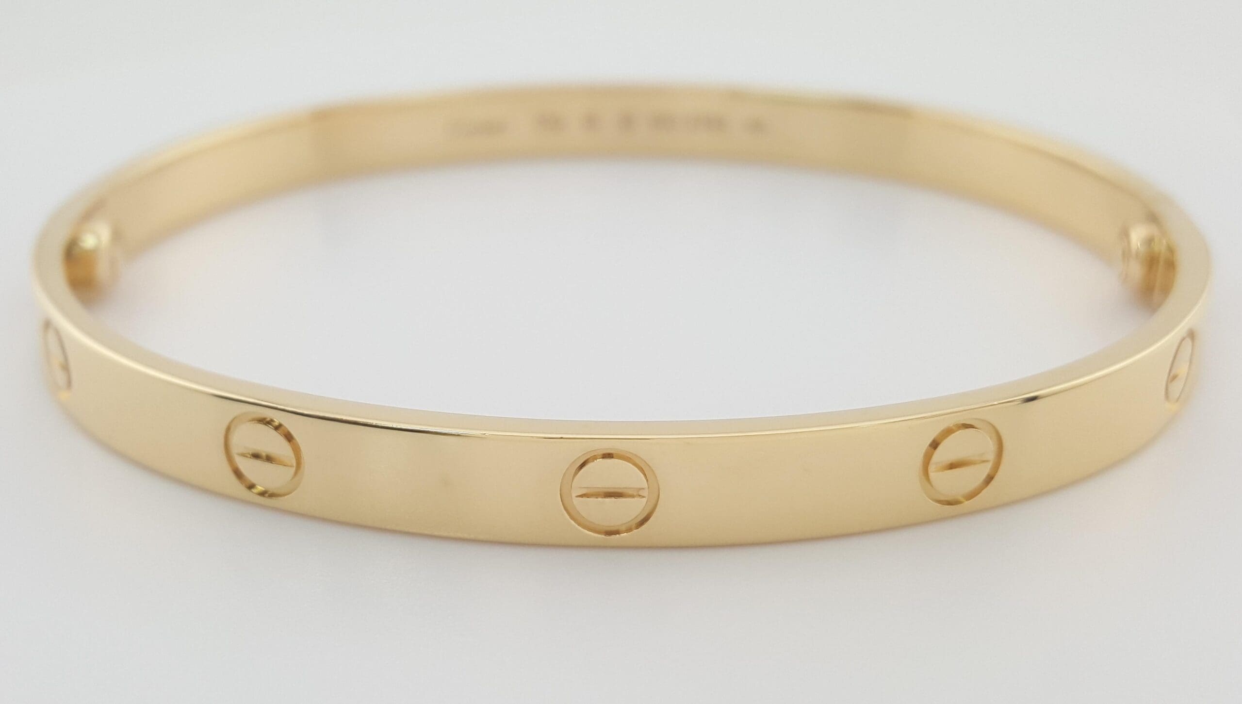 Cartier LOVE 18K Yellow Gold Classic Model Bracelet 6 mm SIZE 19 Retail $7,950